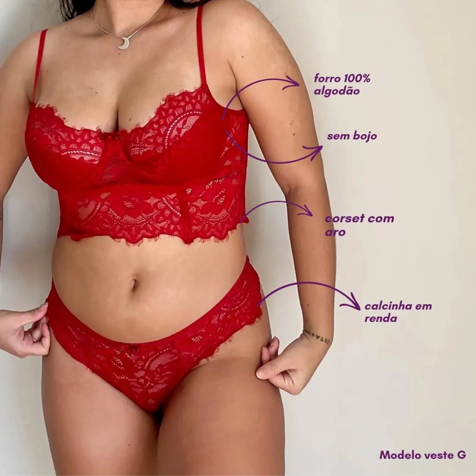 Conjunto Corset Gemini Vermelho