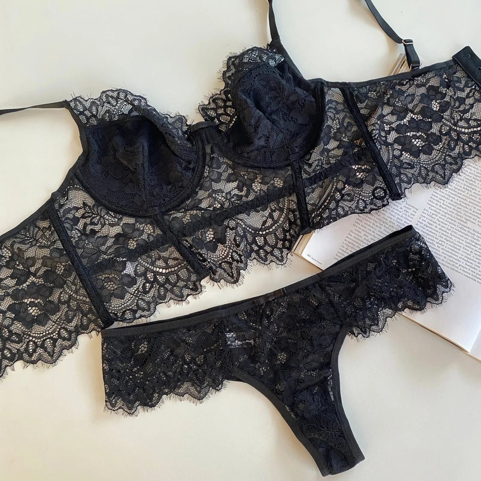 Conjunto Corset Gemini Preto