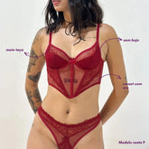 Conjunto Corset Afrodite Vermelho