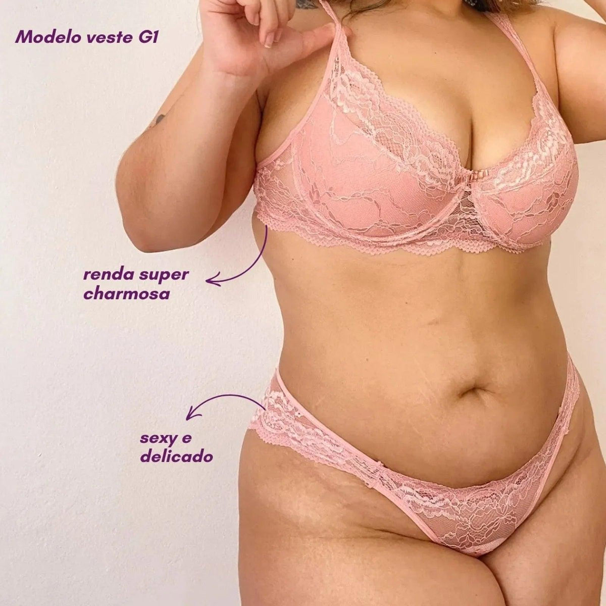 Conjunto Love Rosa claro