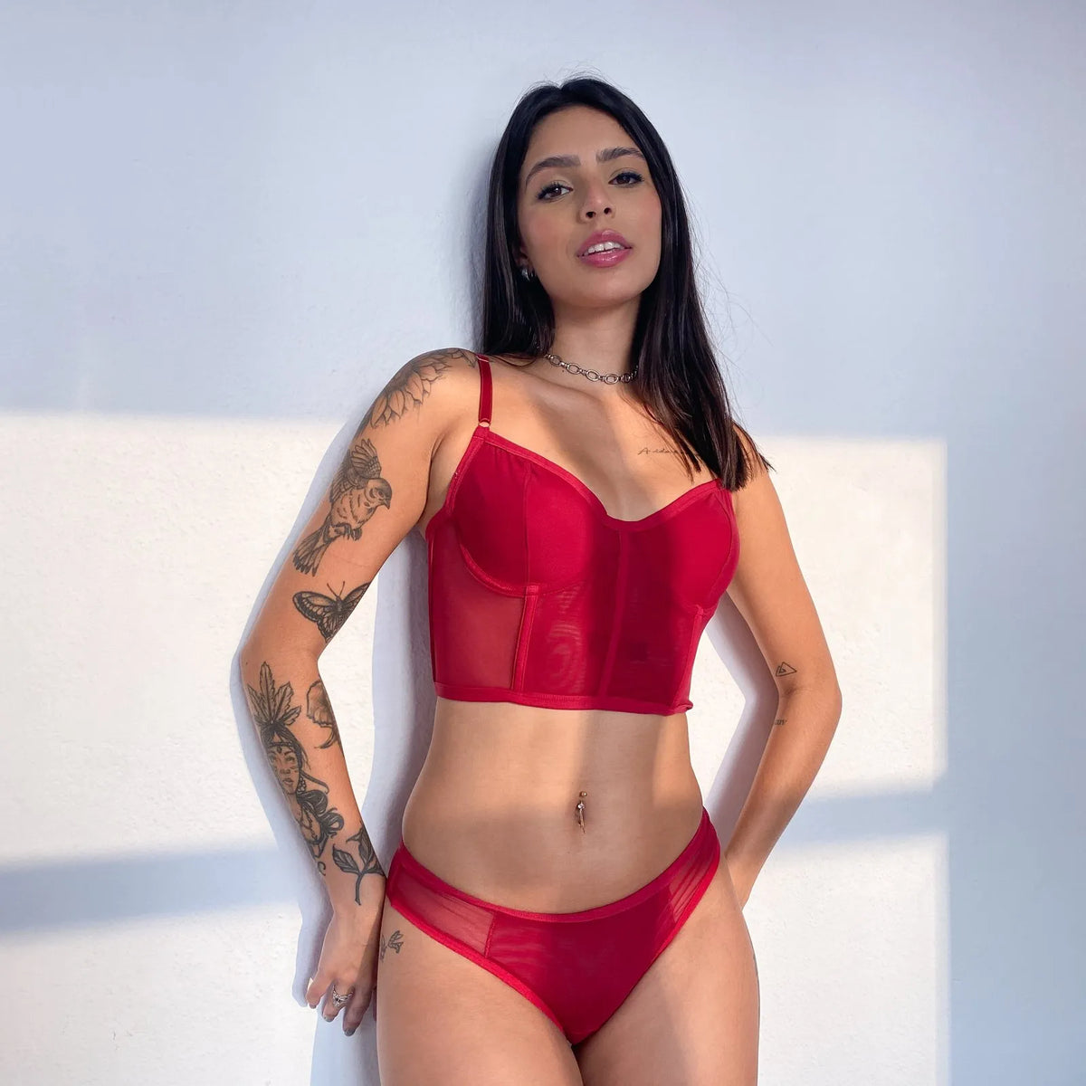 Conjunto Corset Tifany Vermelho